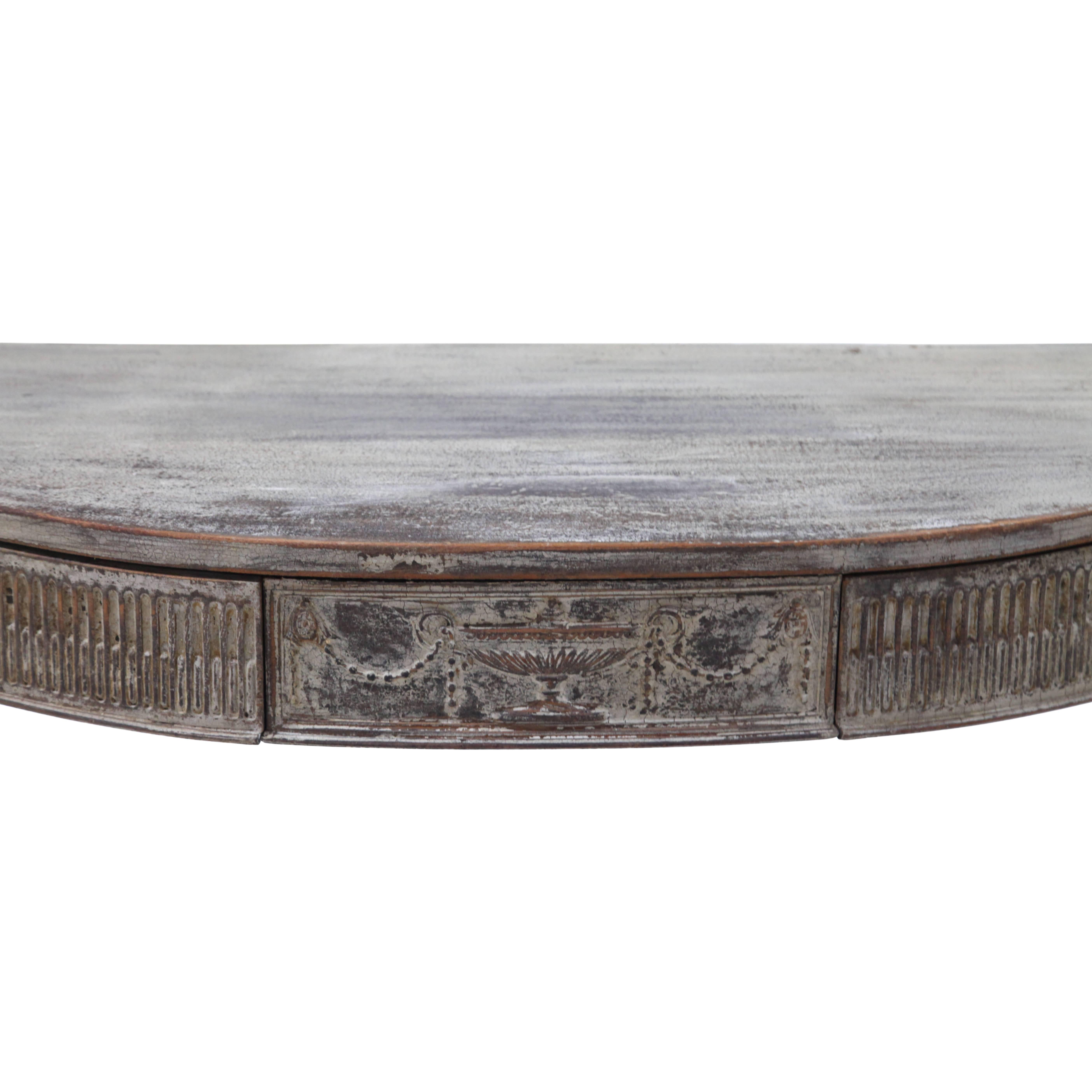 Wood Gustavian Style Console Table, 20th Century