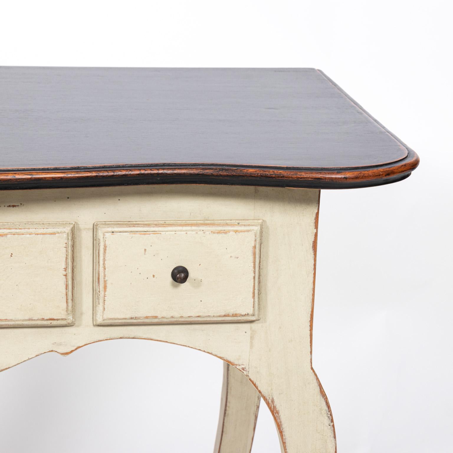 Painted Gustavian Style Console Table For Sale