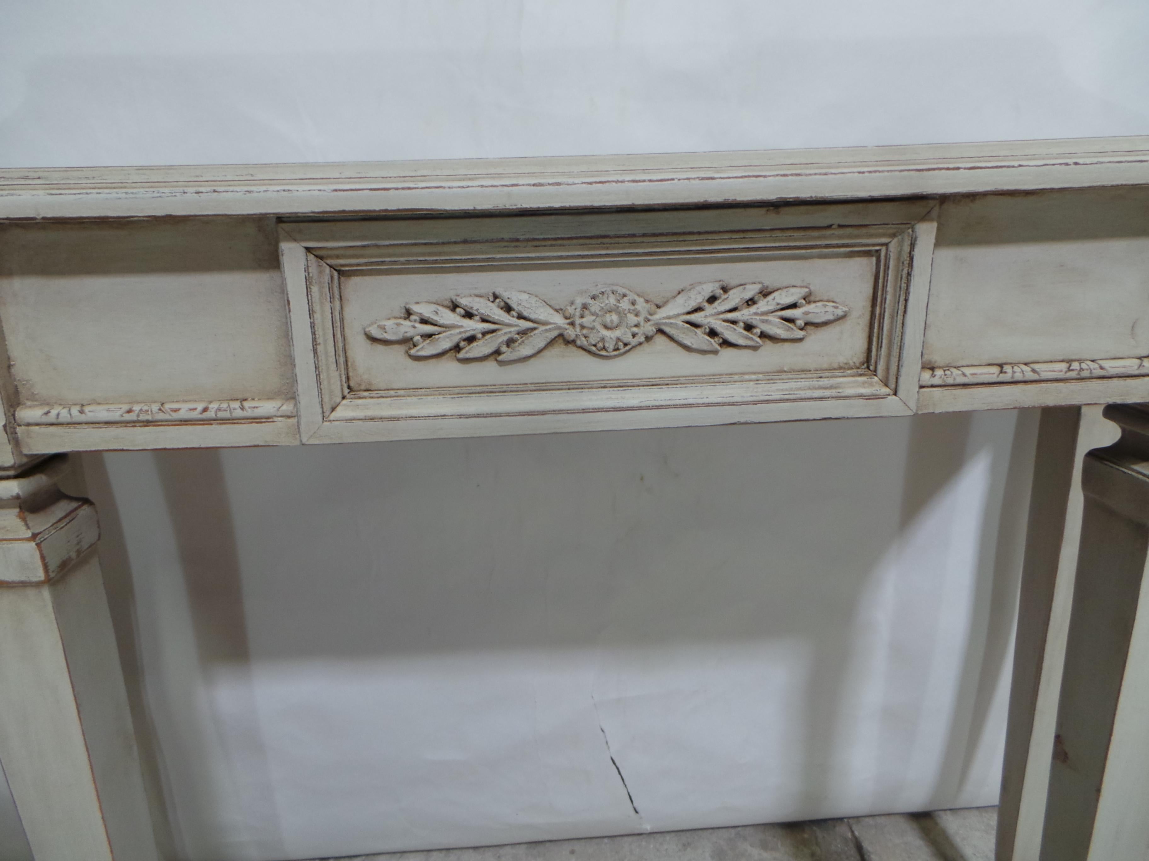 Gustavian Style Console Table In Good Condition For Sale In Hollywood, FL