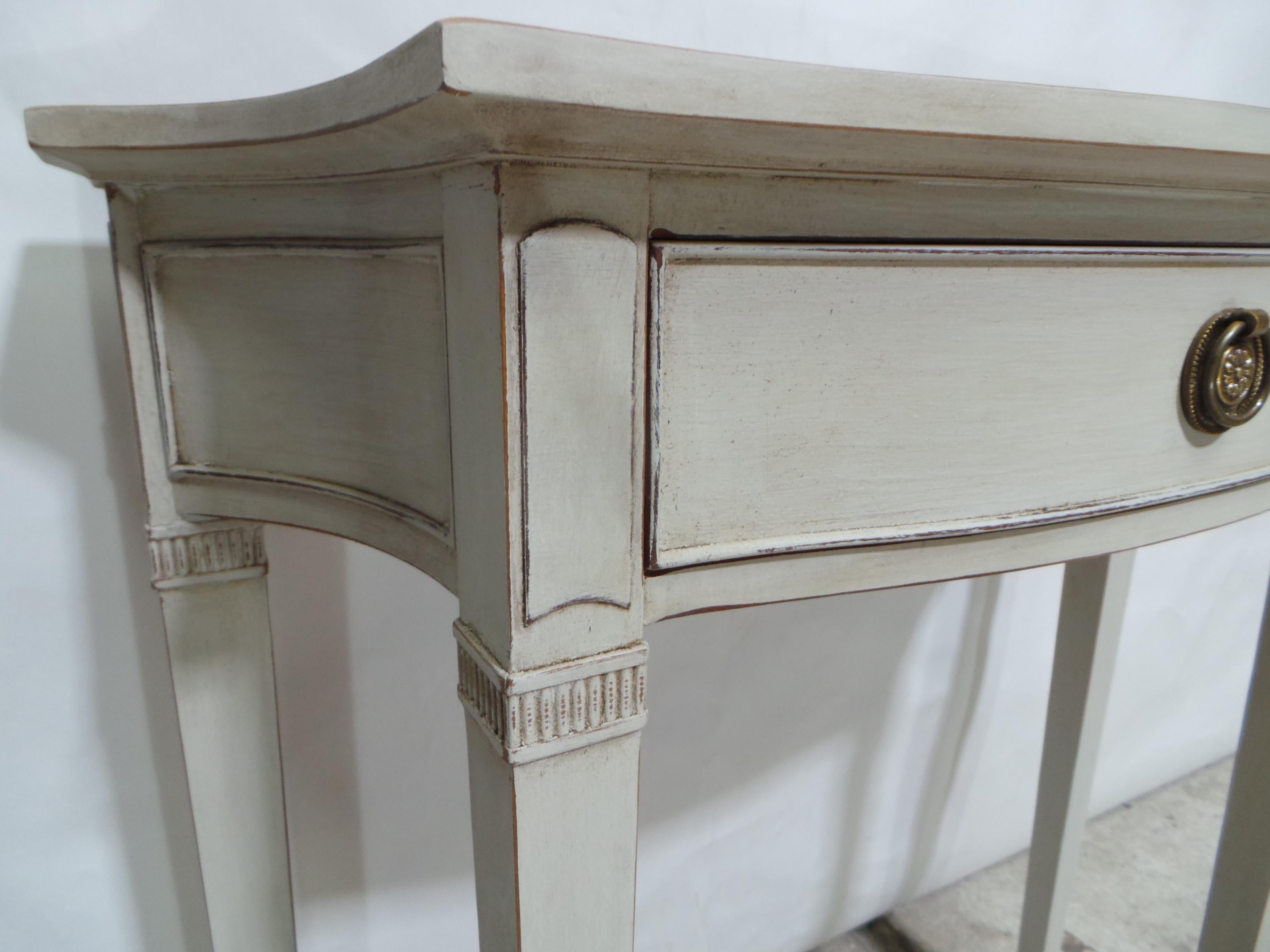 Gustavian Style Console Table With A Drawer For Sale 2
