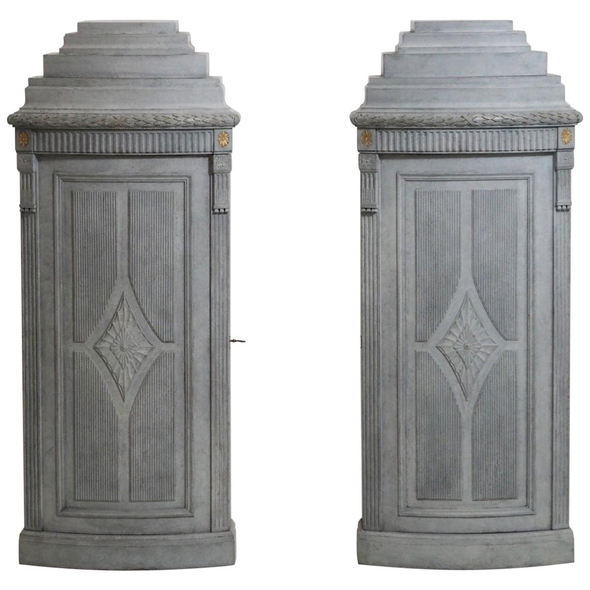 Gustavian Style Corner Cabinets