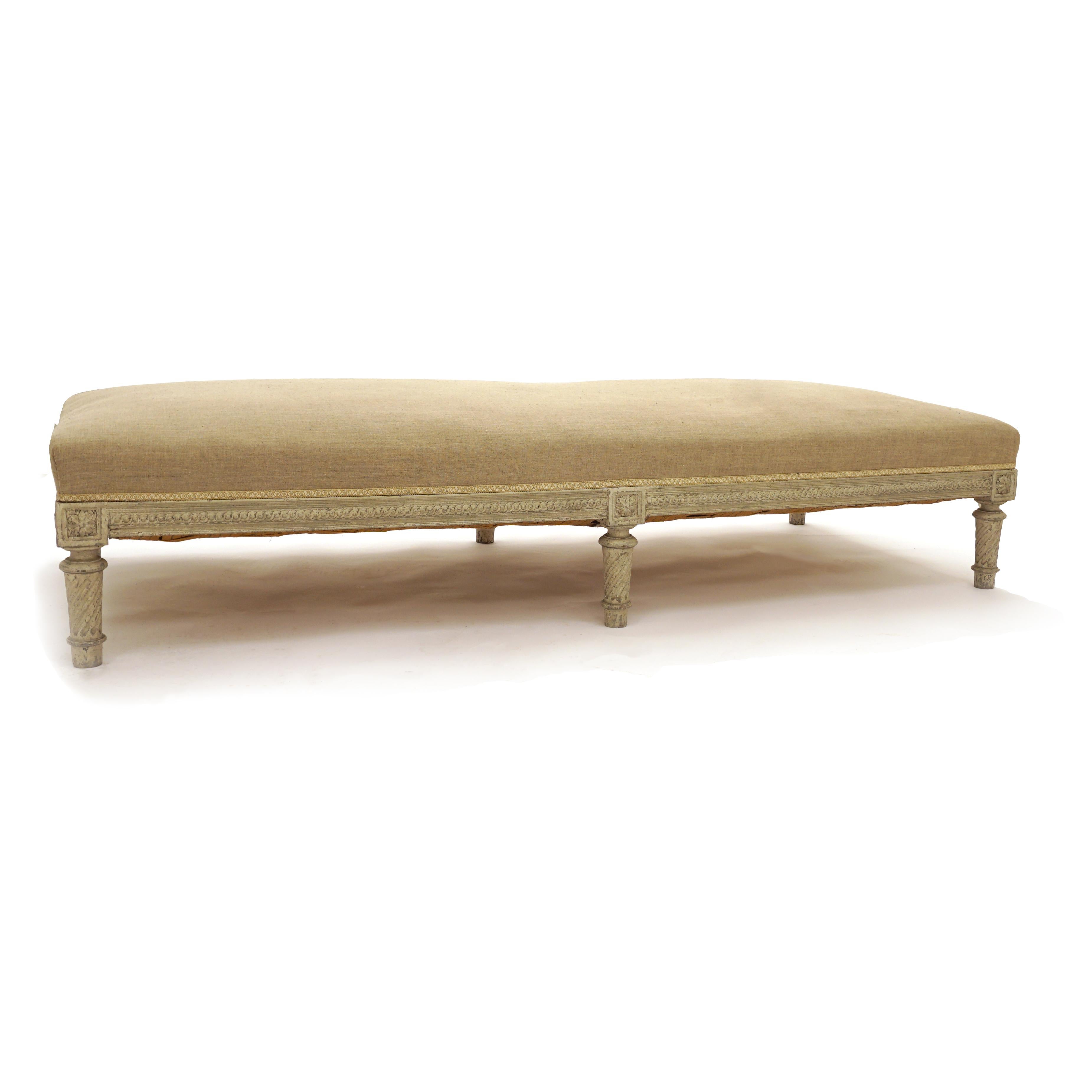 Gustavian style daybed in grey/white colors
Sweden, circa 1860-80.
 