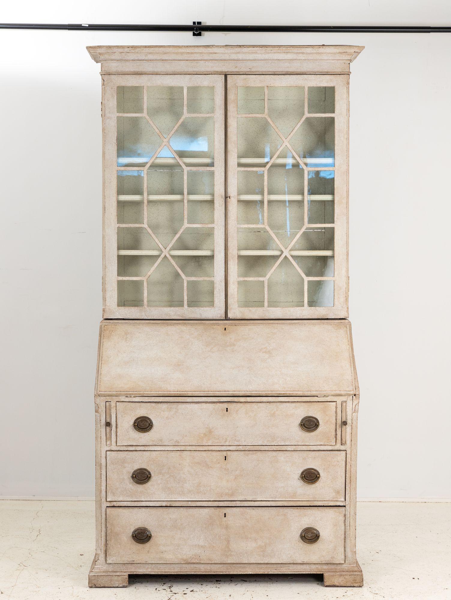 Swedish Gustavian Style Drop Front or Slant Front Secretary, Late 19th Century For Sale