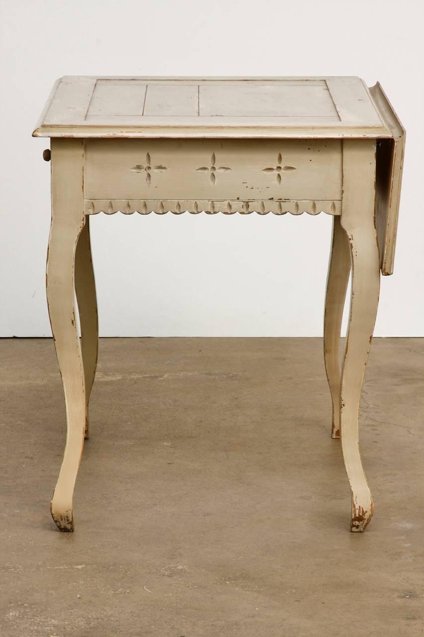 Hand-Crafted Gustavian Style Drop Leaf Writing Table by Richard Mulligan