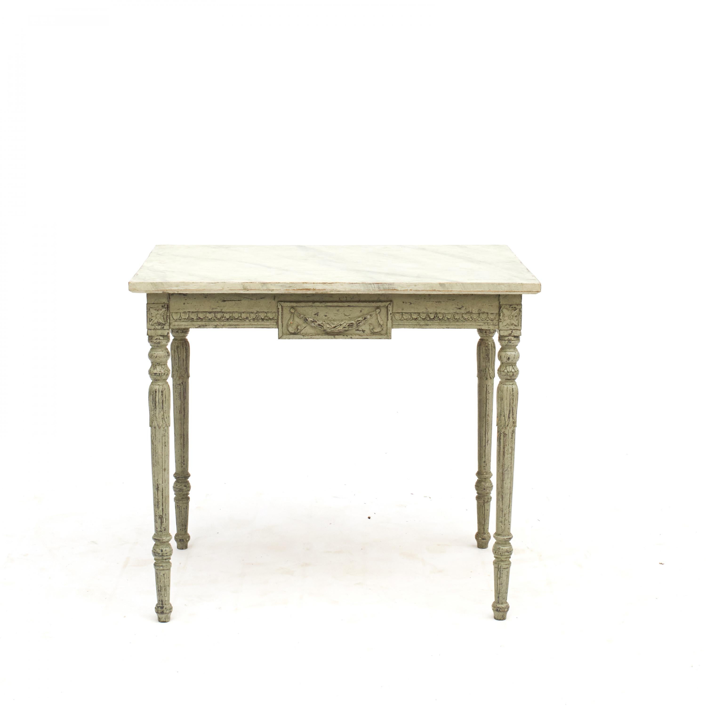 Swedish Gustavian Style Freestanding Side Table