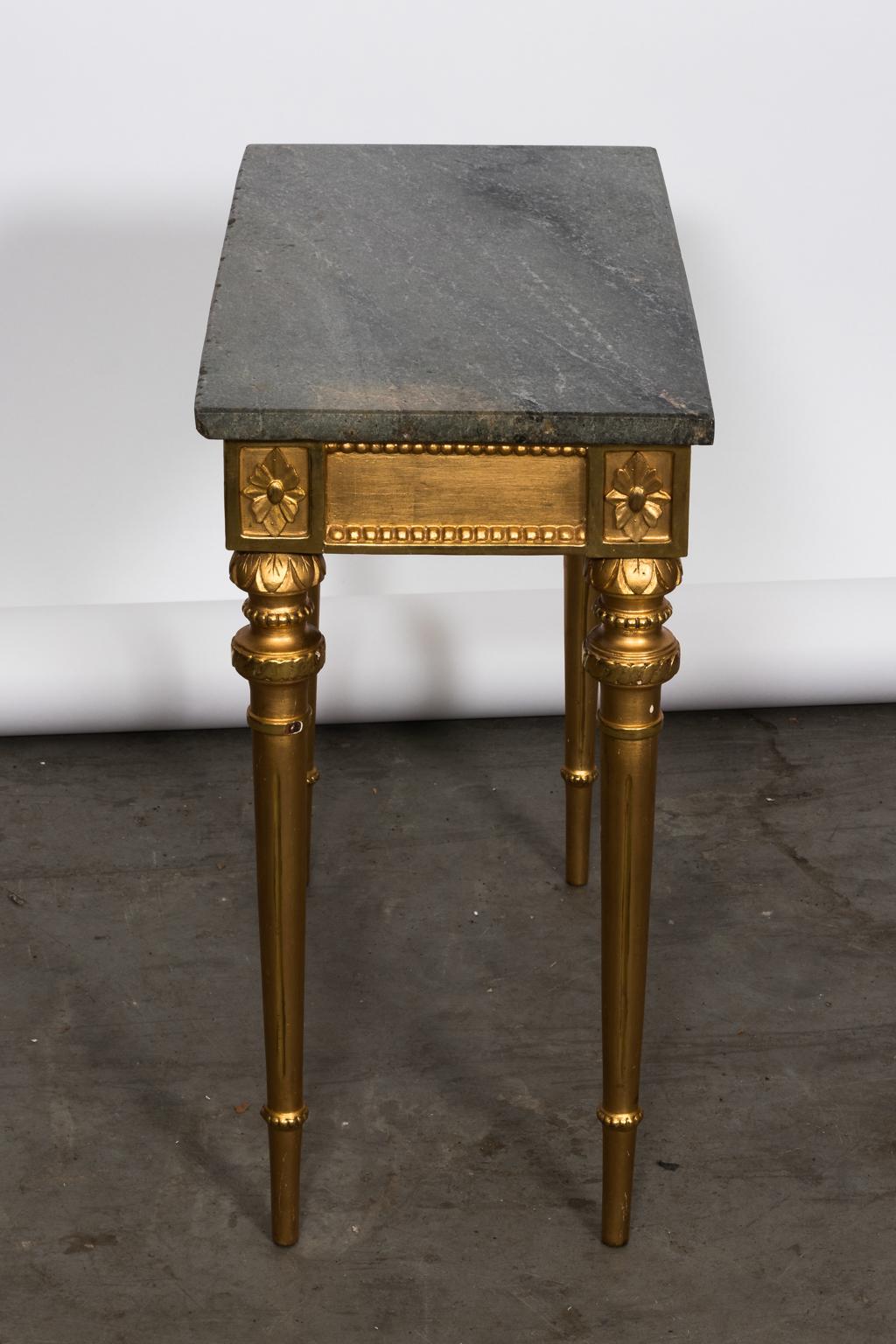 Gustavian Style Giltwood Console Table For Sale 5