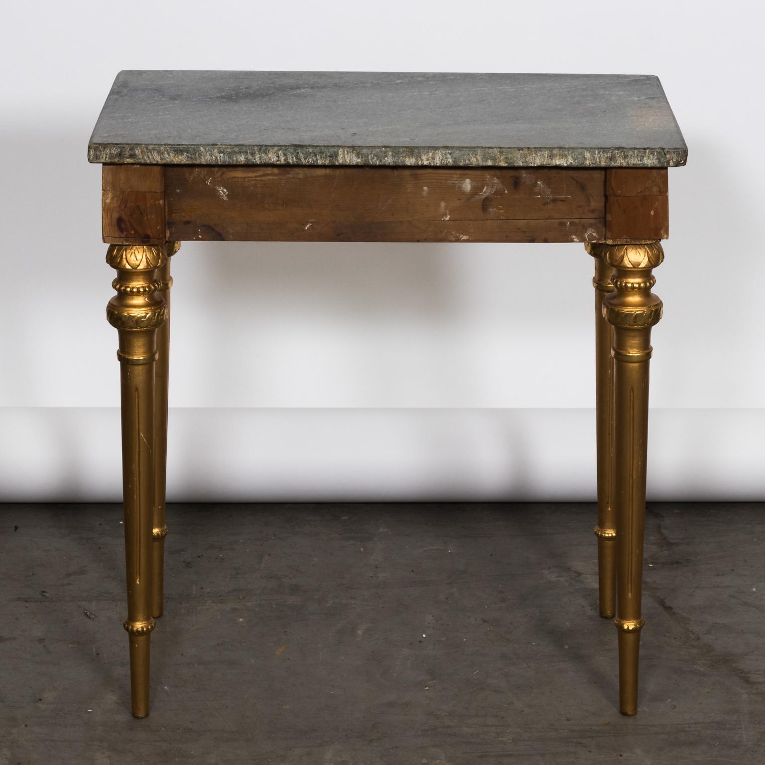 Gustavian Style Giltwood Console Table For Sale 6