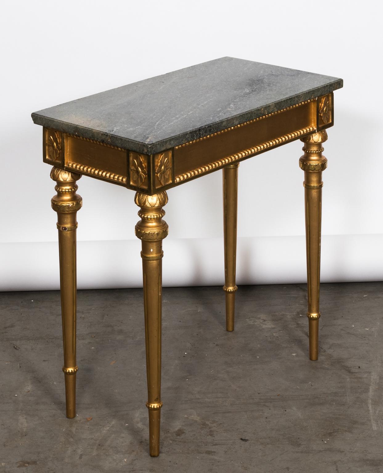 Gustavian Style Giltwood Console Table For Sale 2