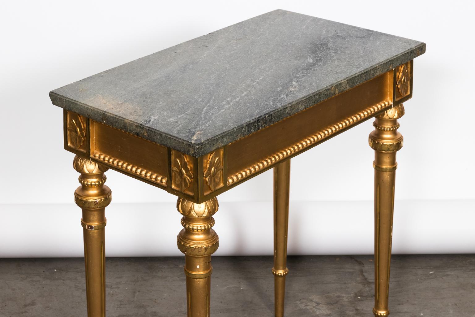 Gustavian Style Giltwood Console Table For Sale 3