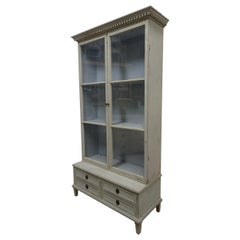 Gustavian Style Glass Top Cabinet