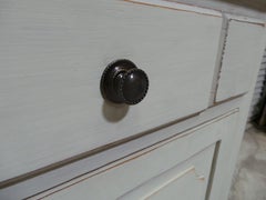 Gustavian Style Glass Top Corner Cabinet