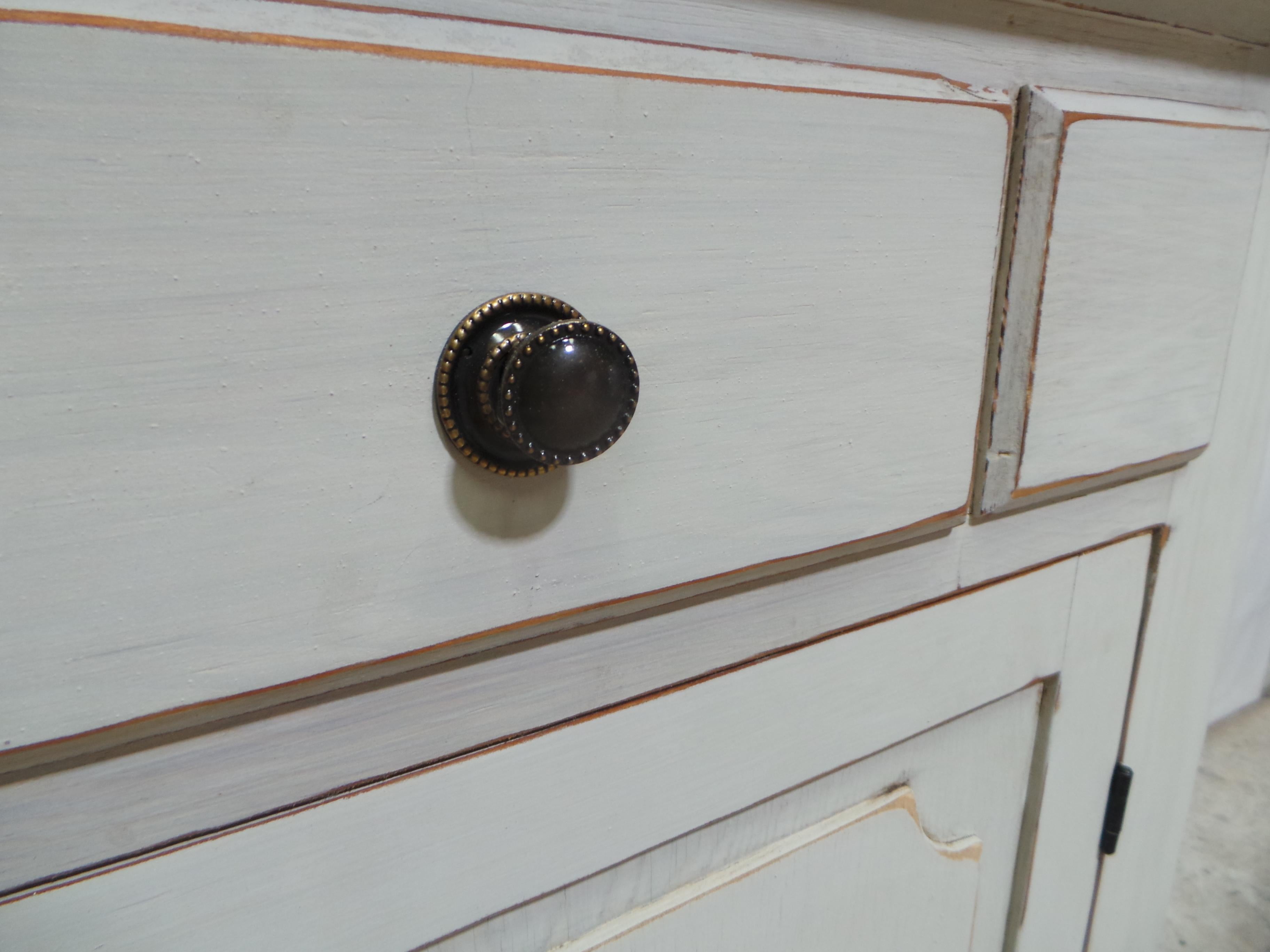 This s a very unique Gustavian style glass top Corner cabinet. it was just restored and repainted with Milk Paints 