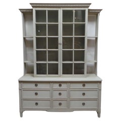 Gustavian Style Glass Top Dresser