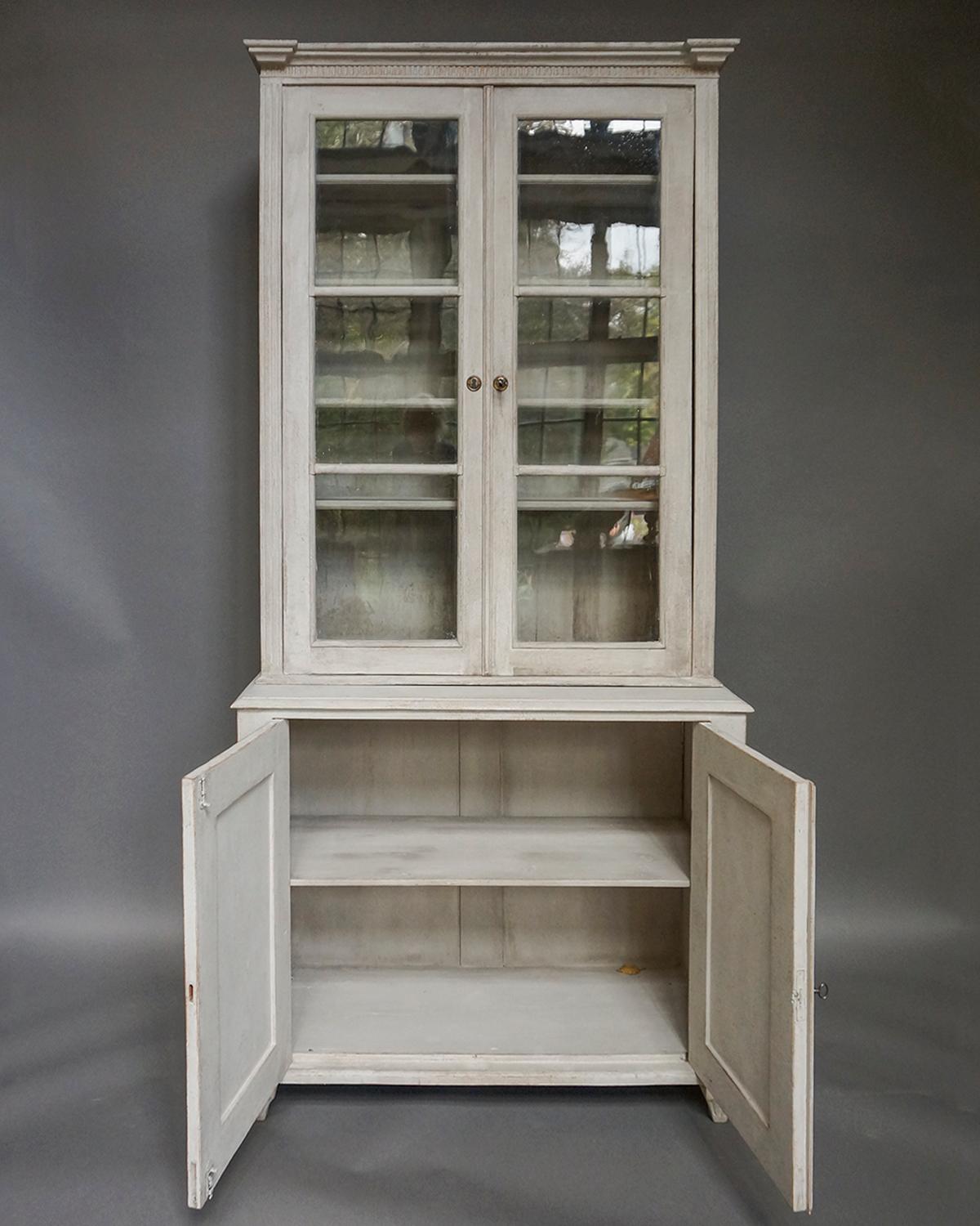 Gustavian Style Glazed Cabinet / Library 2