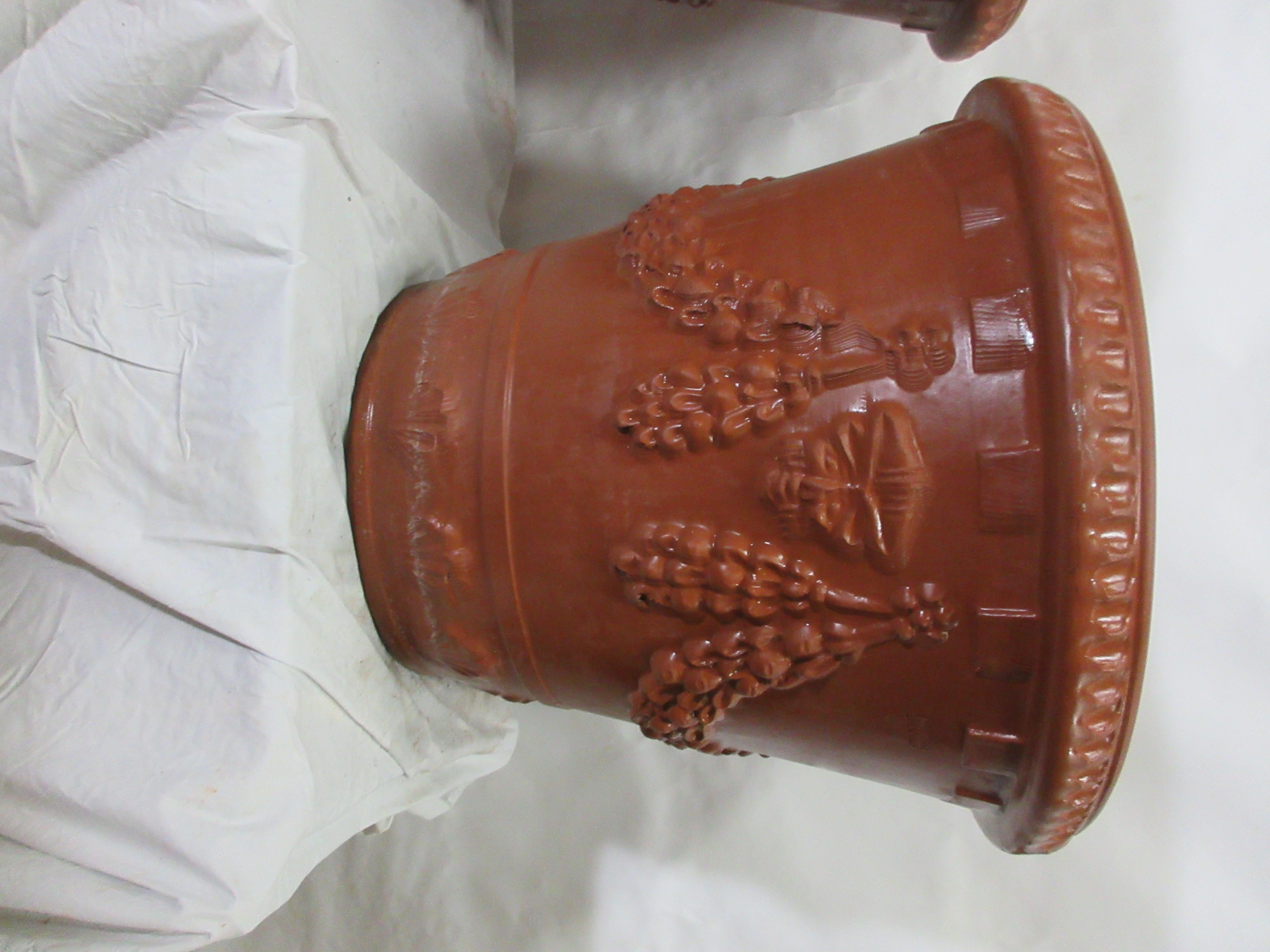 Gustavian Style Italian Terracotta Planters For Sale 7