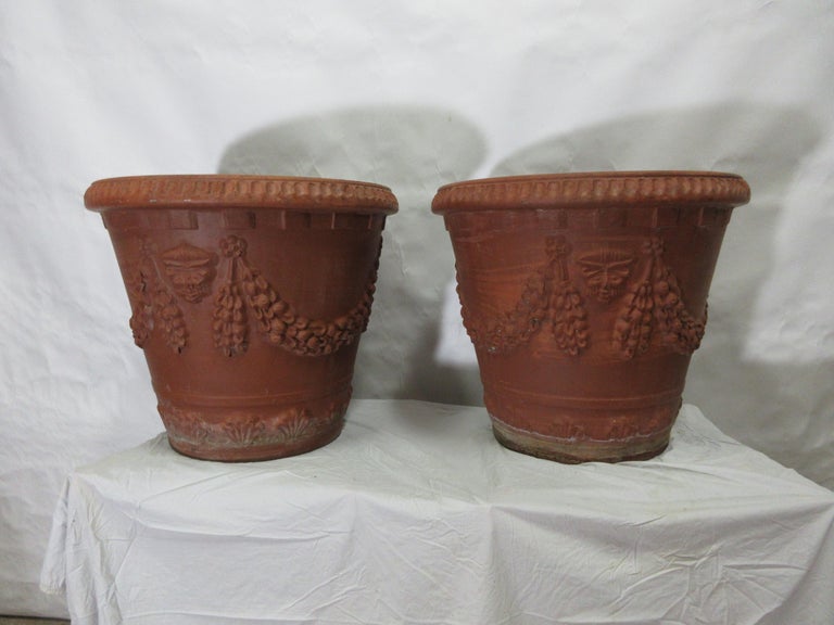 Gustavian Style Italian Terracotta Planters For Sale at 1stDibs