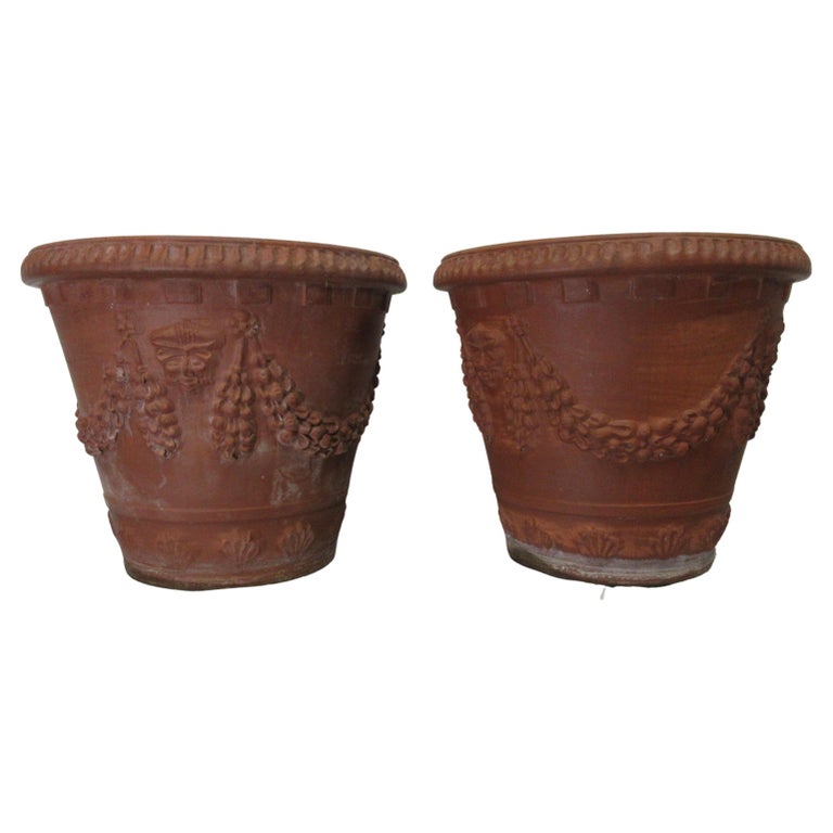 Gustavian Style Italian Terracotta Planters For Sale at 1stDibs