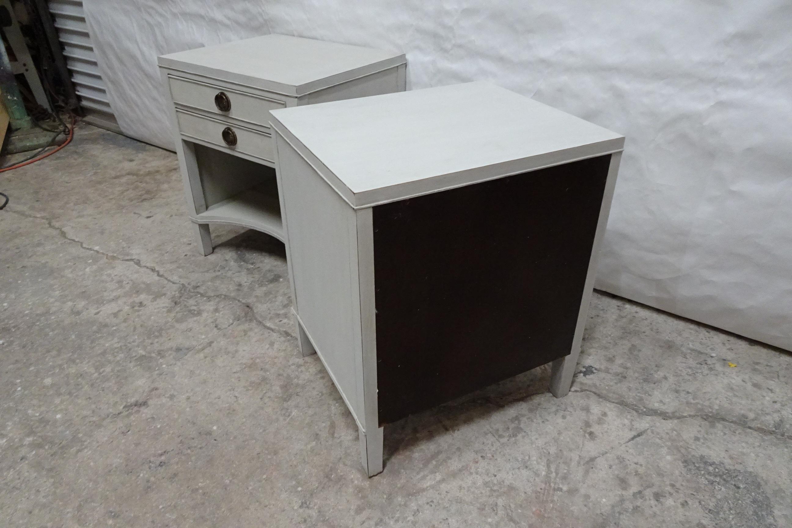 Wood Gustavian Style Night Stands For Sale