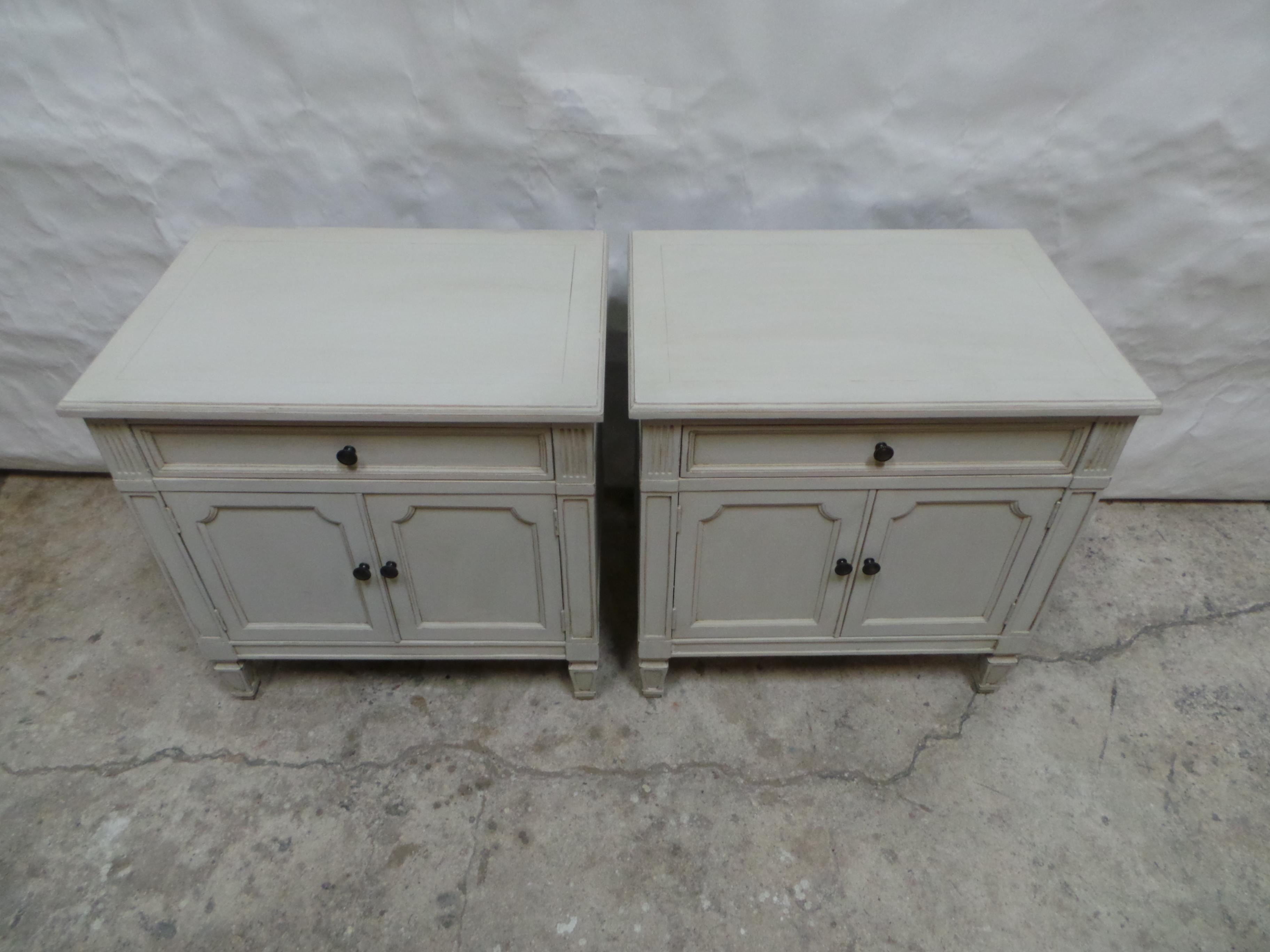 Swedish Gustavian Style Nightstands  For Sale