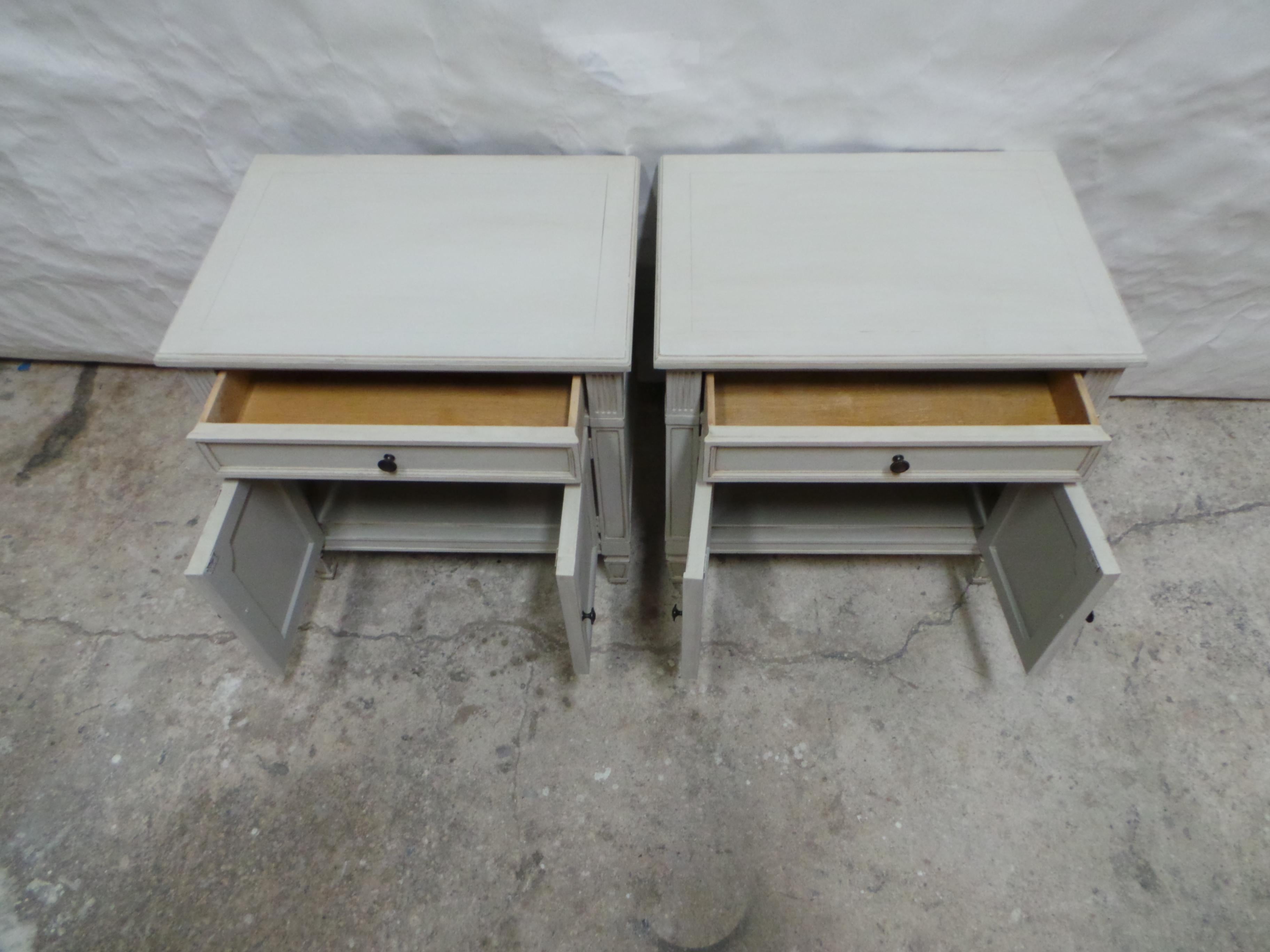 Mid-20th Century Gustavian Style Nightstands  For Sale