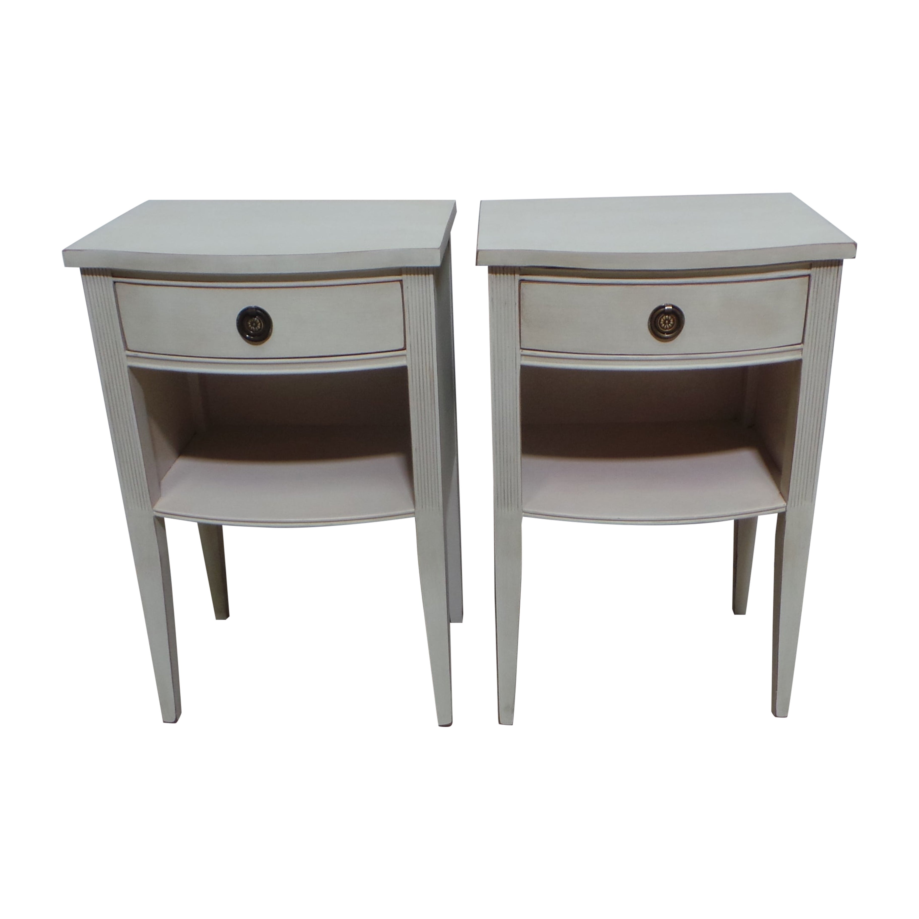 Gustavian Style Open Shelf Nightstands