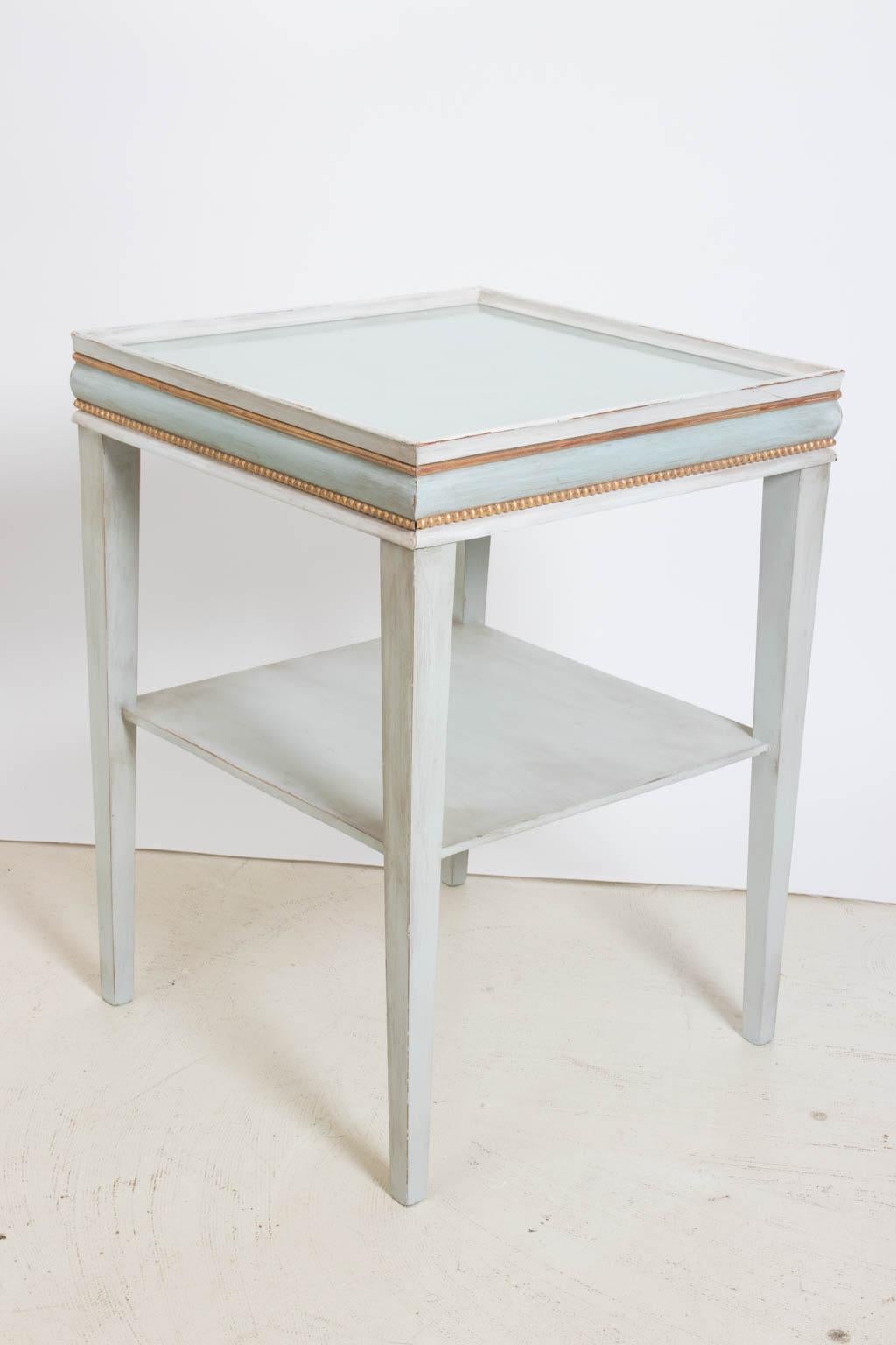 Gustavian Style Painted and Gilt Side Table 3