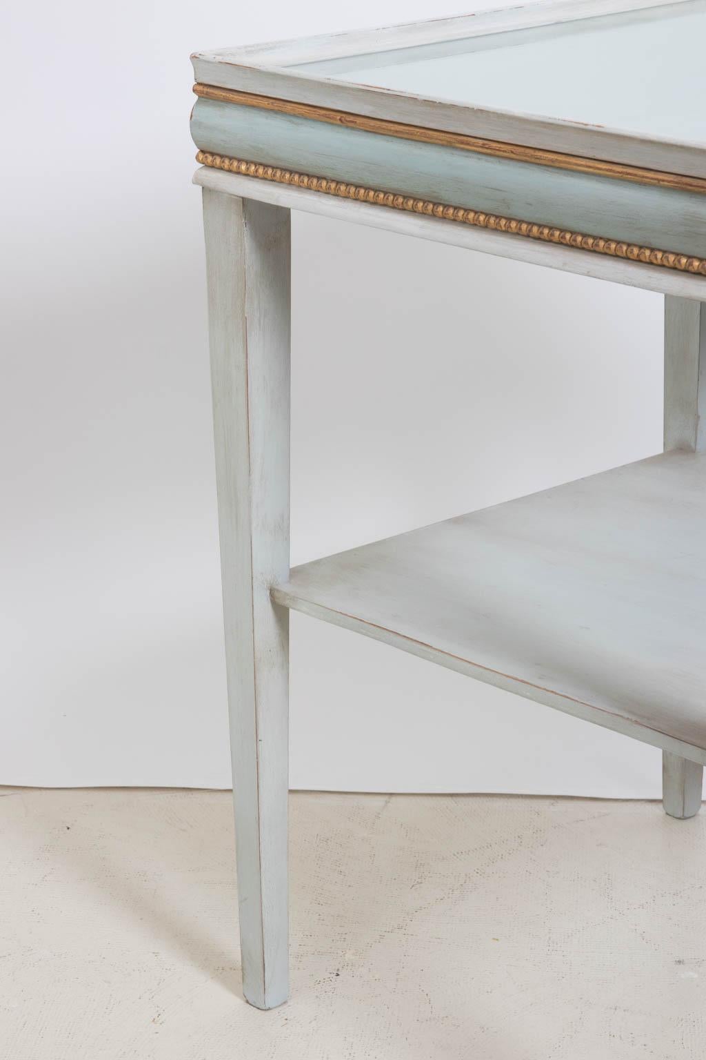 Gustavian Style Painted and Gilt Side Table 4