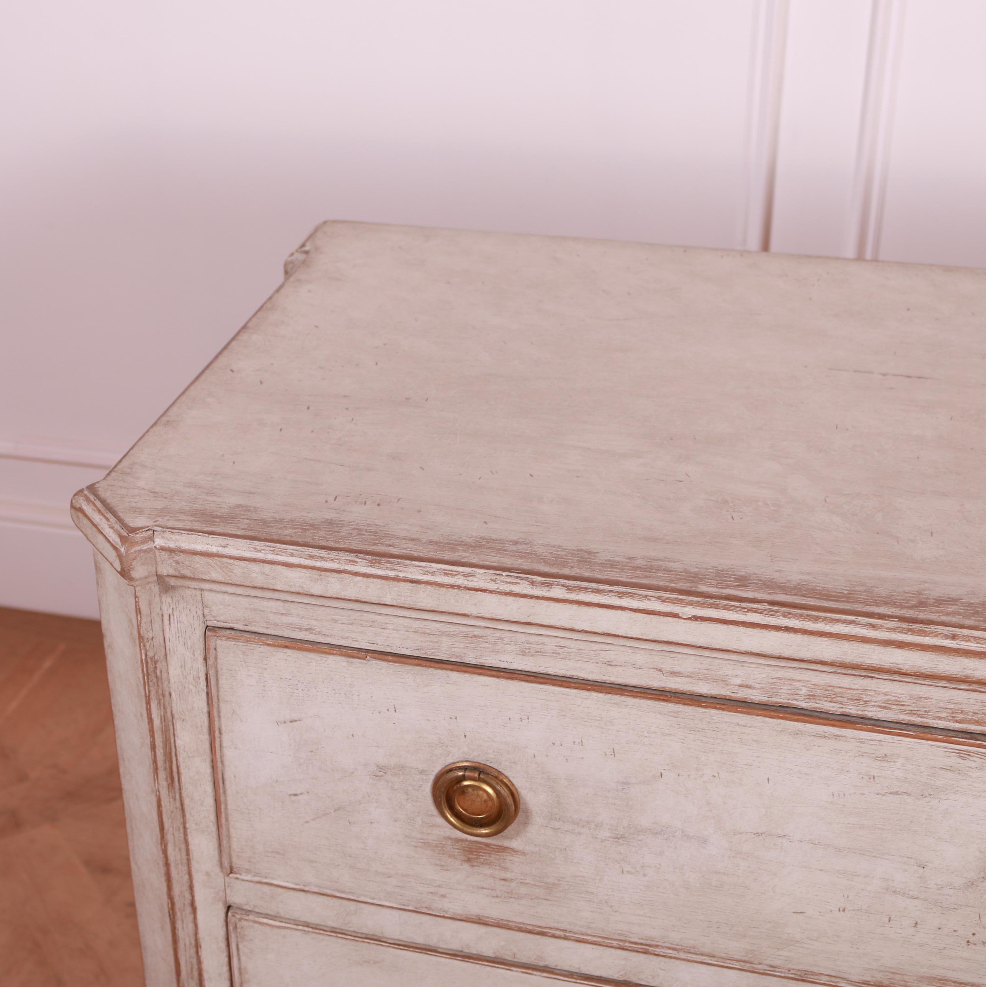 Pine Gustavian Style Painted Commode