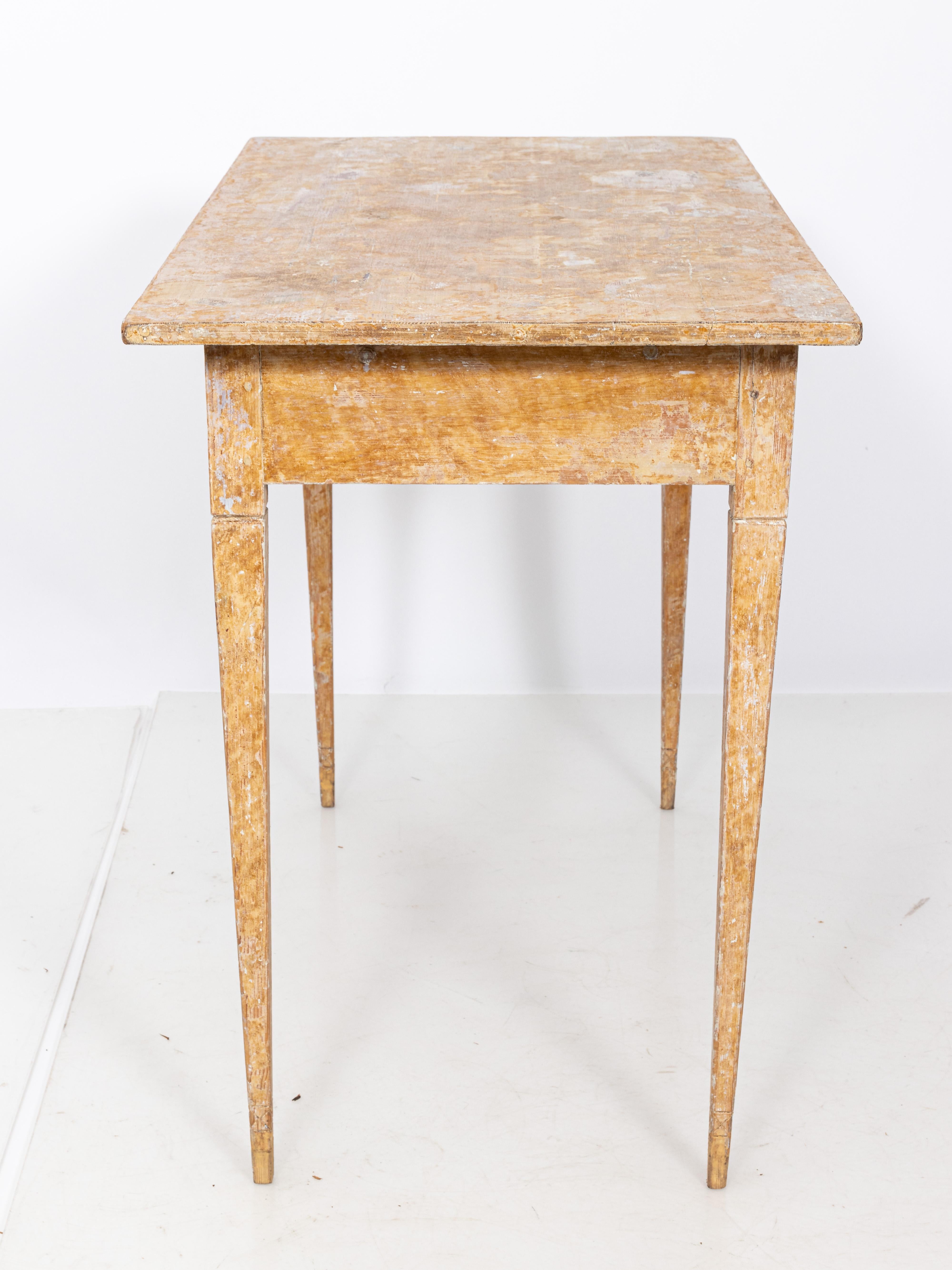 Antique Gustavian Style Writing Desk with Dry Scraped Finish 2