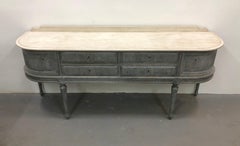 Gustavian Style Sideboard, Beautiful Curved Doors, circa 100 Years Old