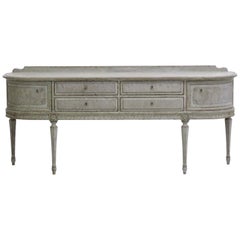 Gustavian Style Sideboard, Beautiful Curved Doors, circa 100 Years Old