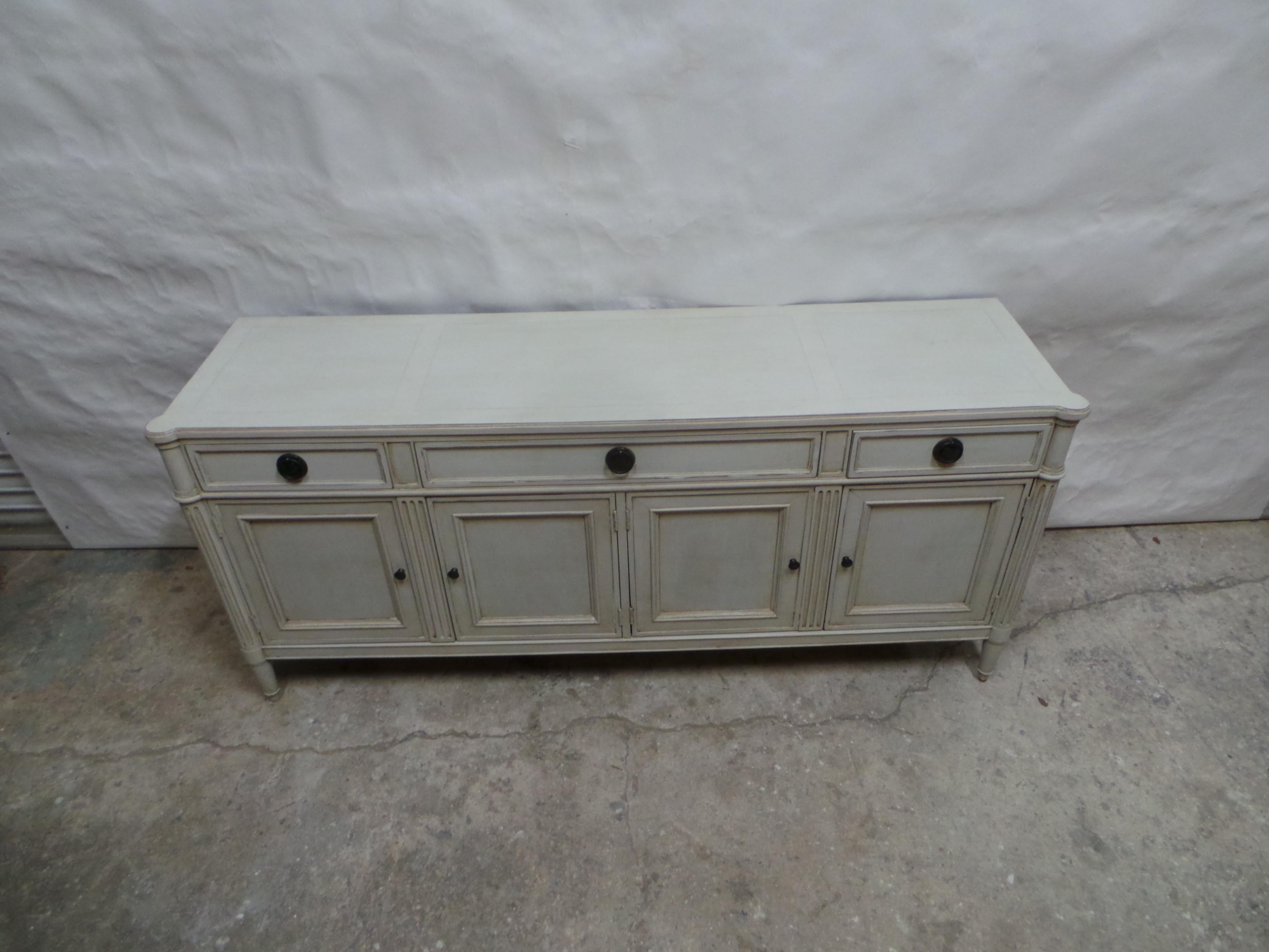 This is a Gustavian Style Sideboard, its been restored and repainted with Milk Paints 