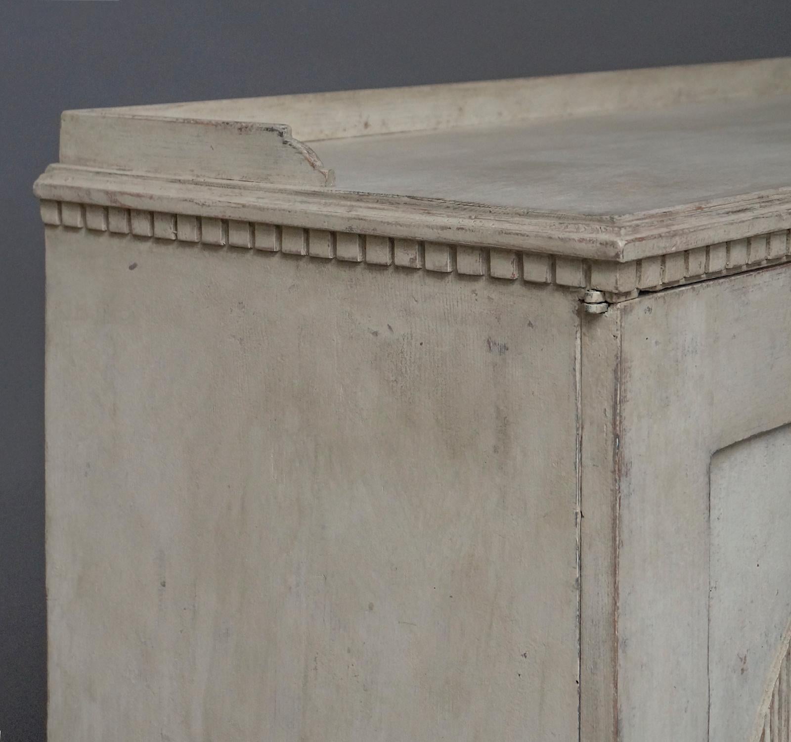 19th Century Gustavian Style Sideboard with Gallery Top