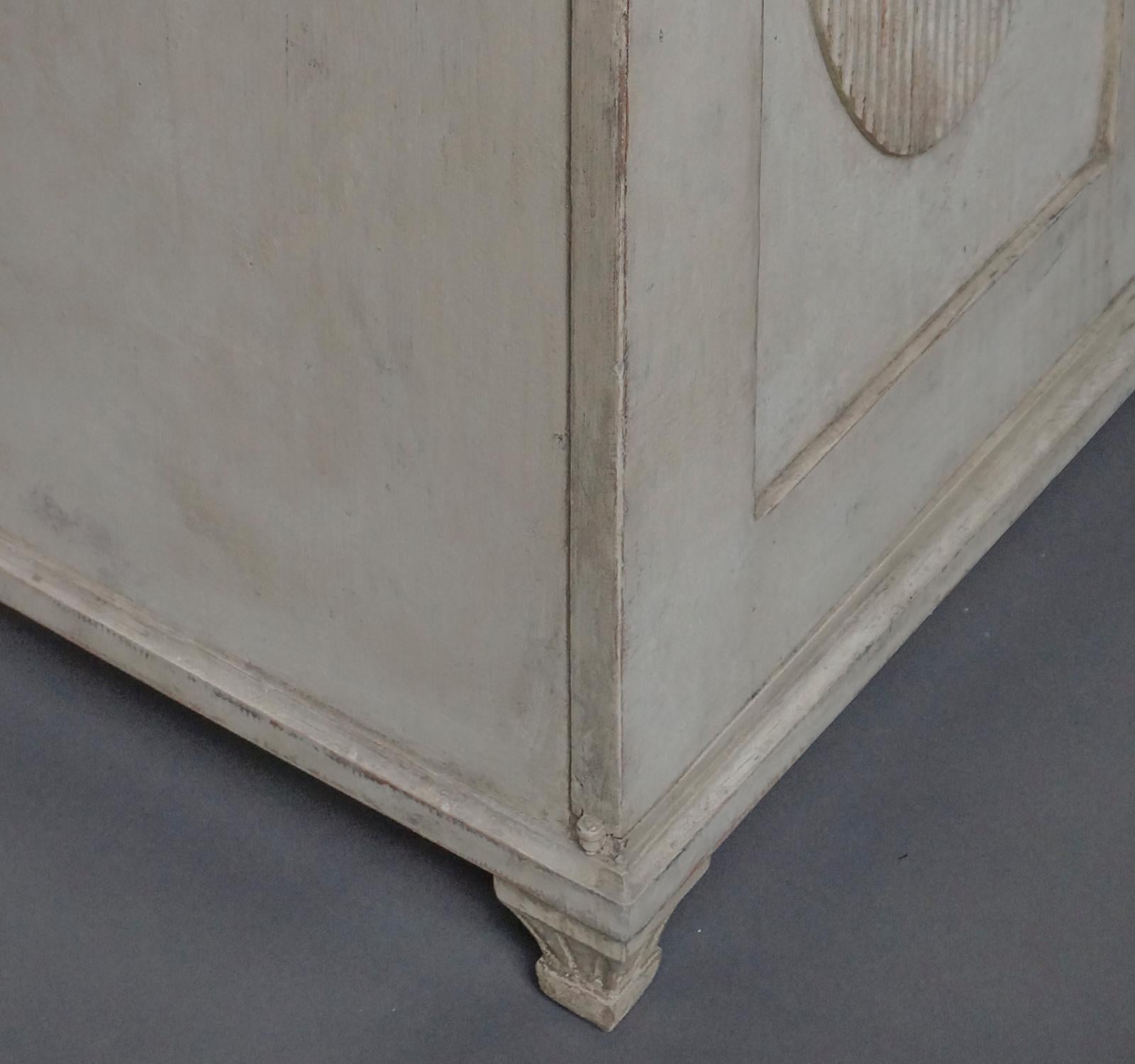 Wood Gustavian Style Sideboard with Gallery Top