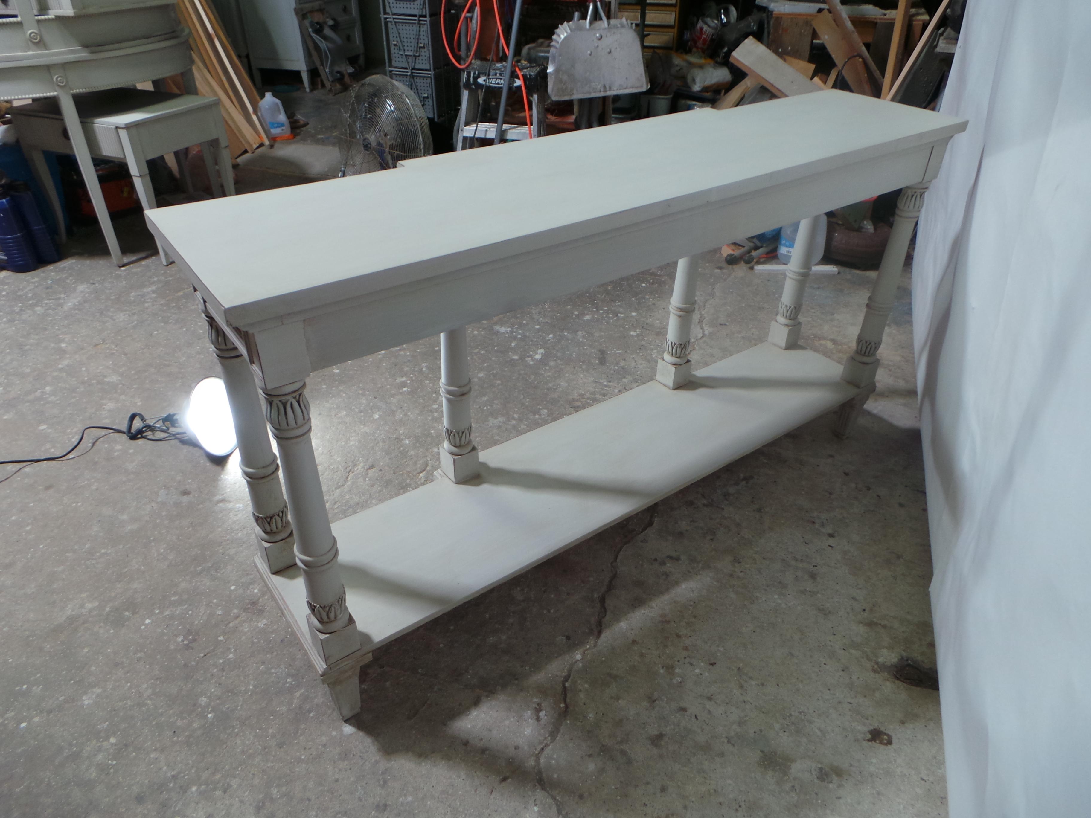 Gustavian Style Single Drawer Console Table For Sale 7