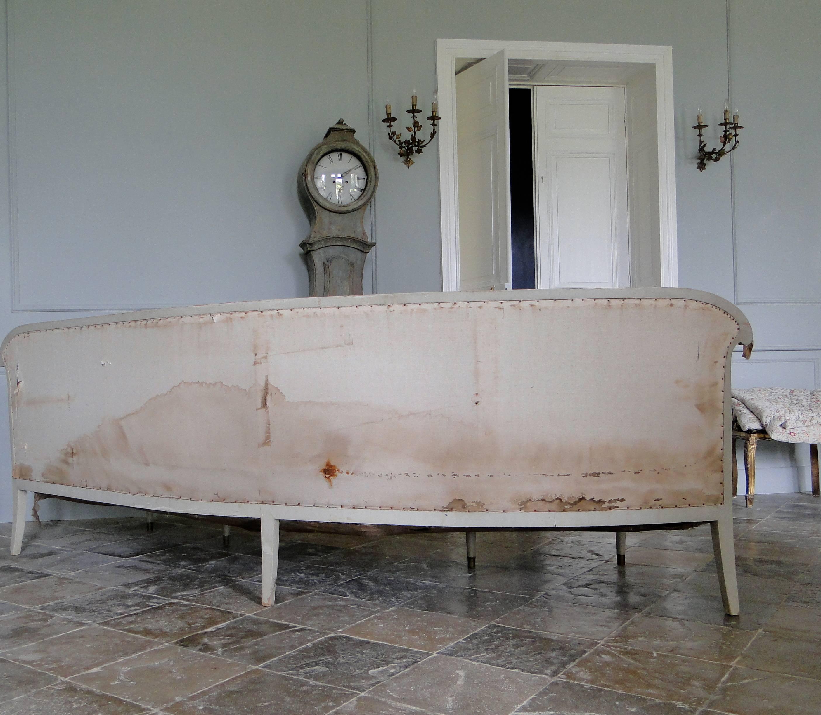 Gustavian Style Sofa Early 1900 to Be Upholstered For Sale 3