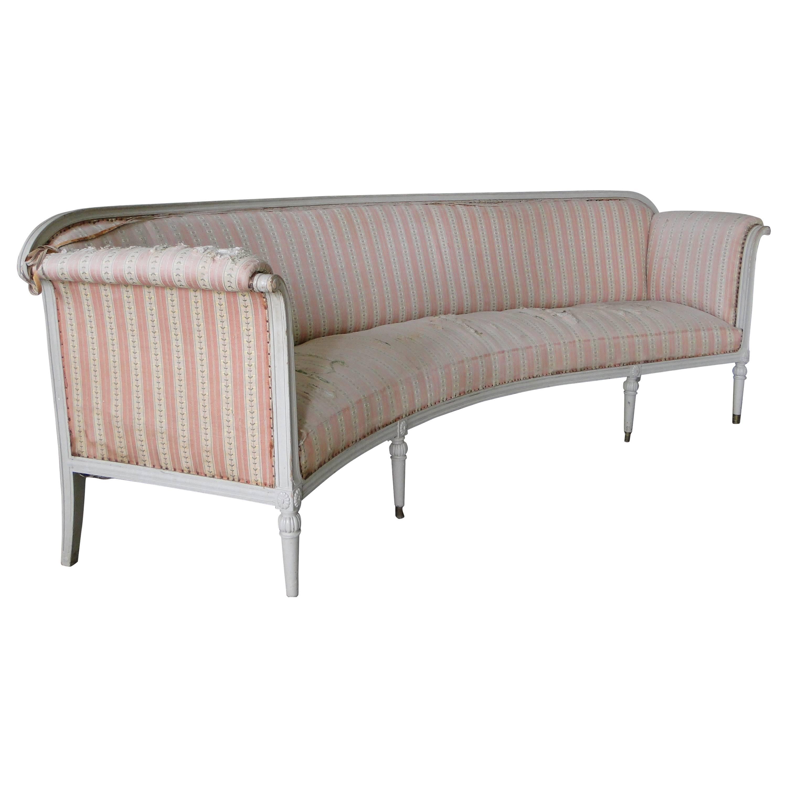 Gustavian Style Sofa Early 1900 to Be Upholstered For Sale