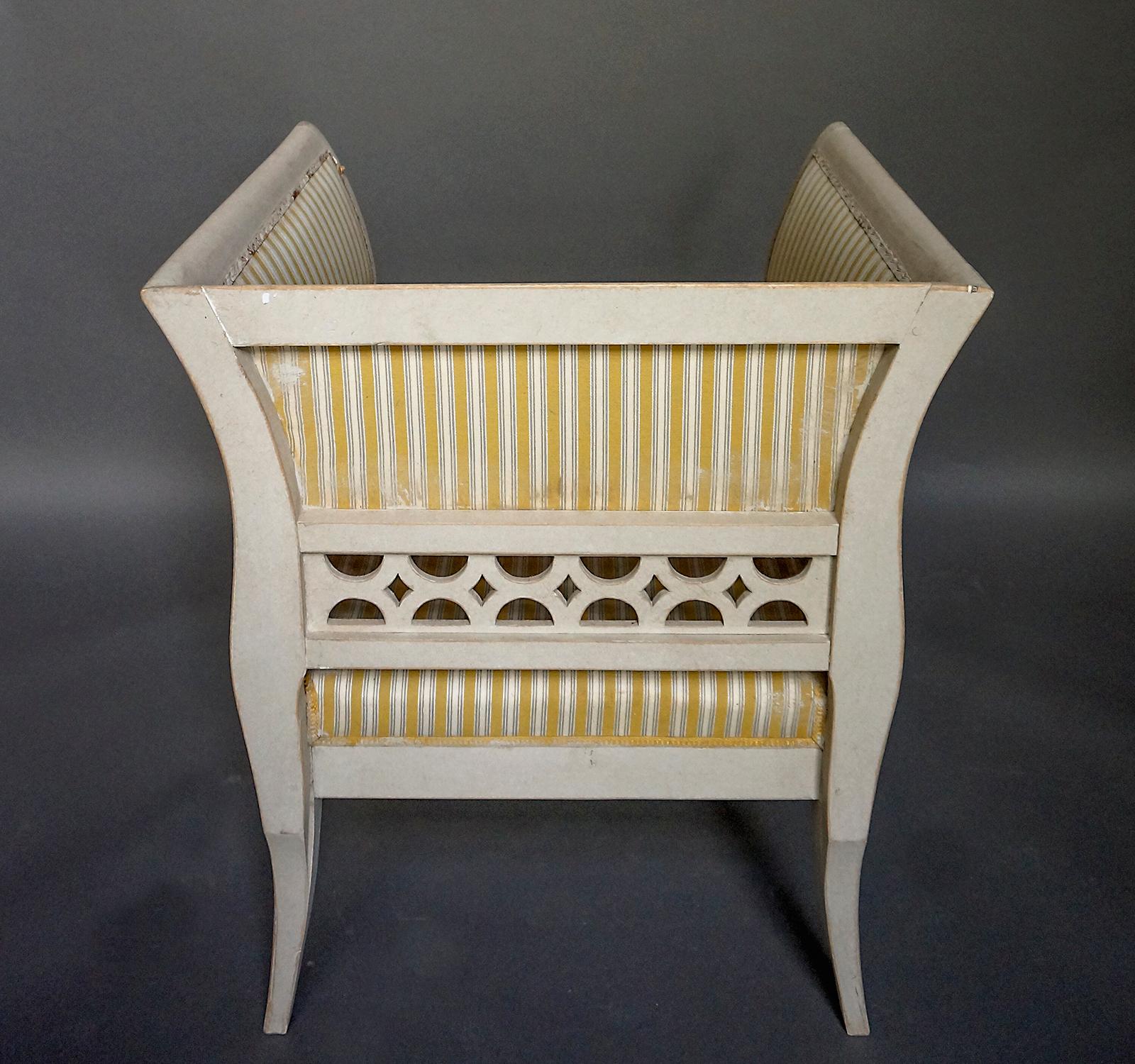 Gustavian Style Swedish Armchairs in Rare Form 3
