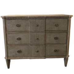 Gustavian Style Three-Drawer Painted Commode, Italy, Contemporary