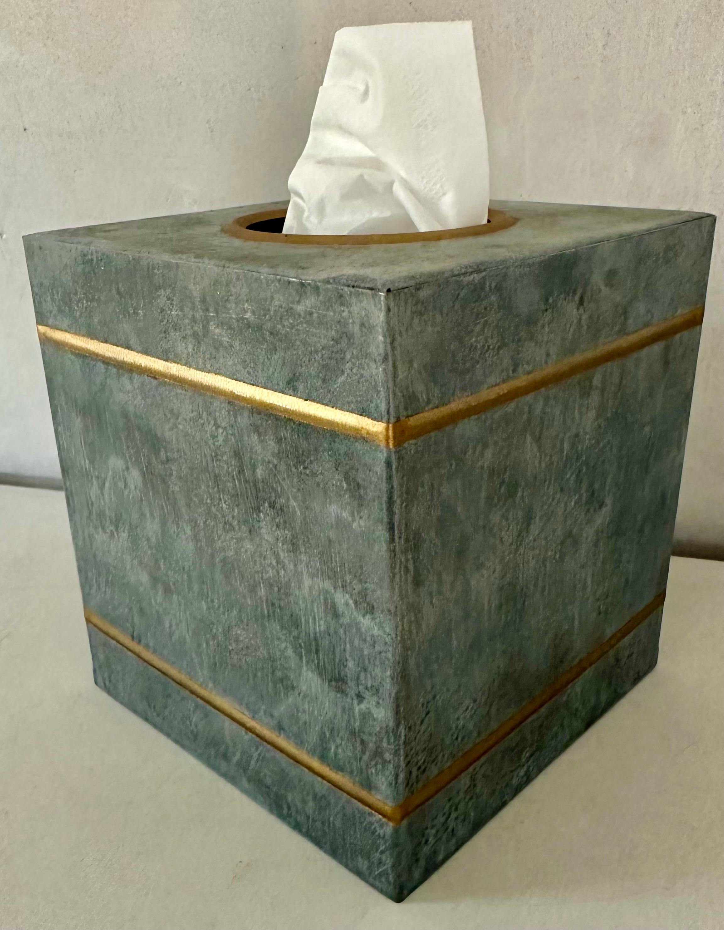 Contemporary Gustavian Style Tissue Box Holder For Sale