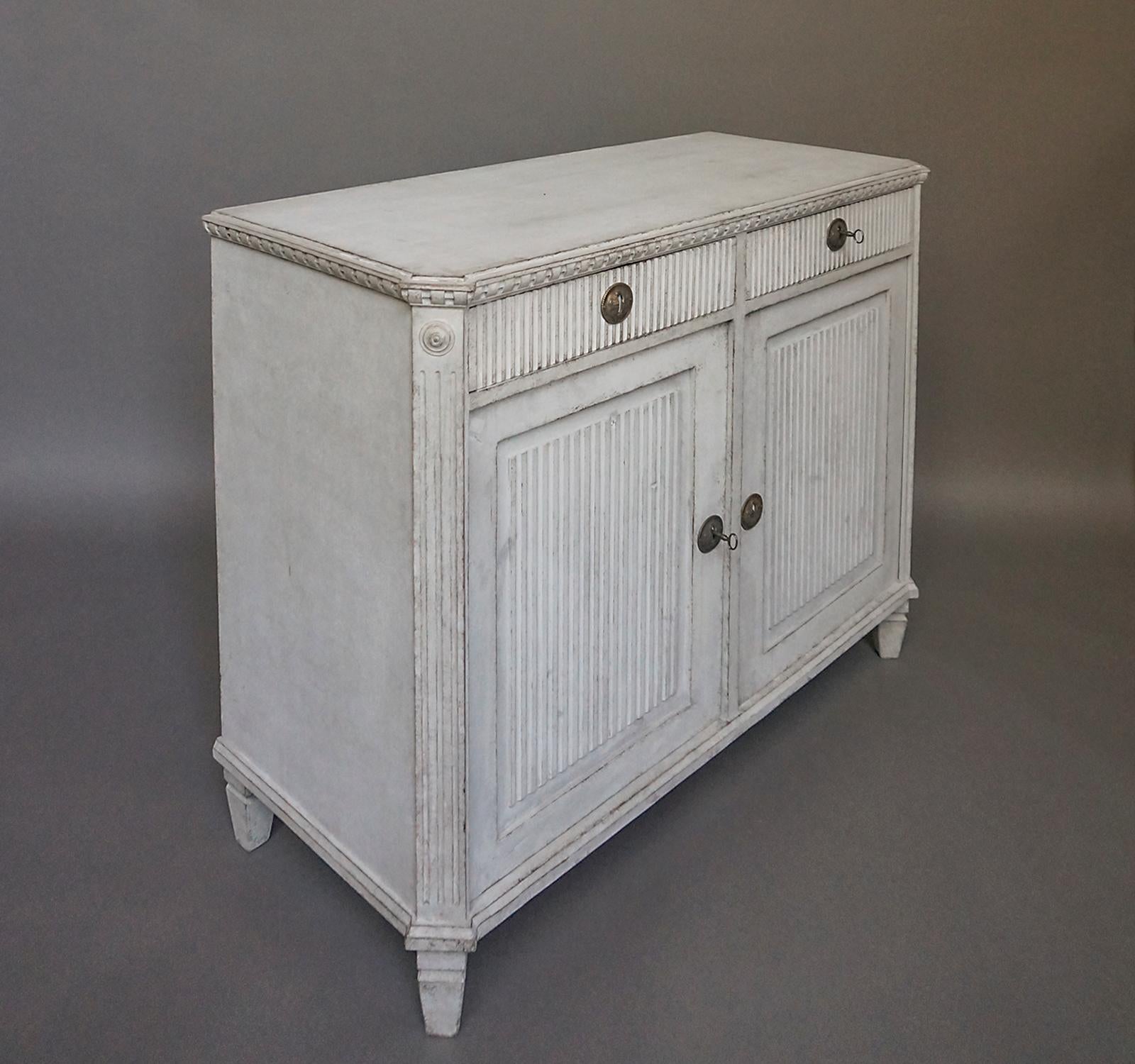 Gustavian Style Two-Door Sideboard In Good Condition In Great Barrington, MA