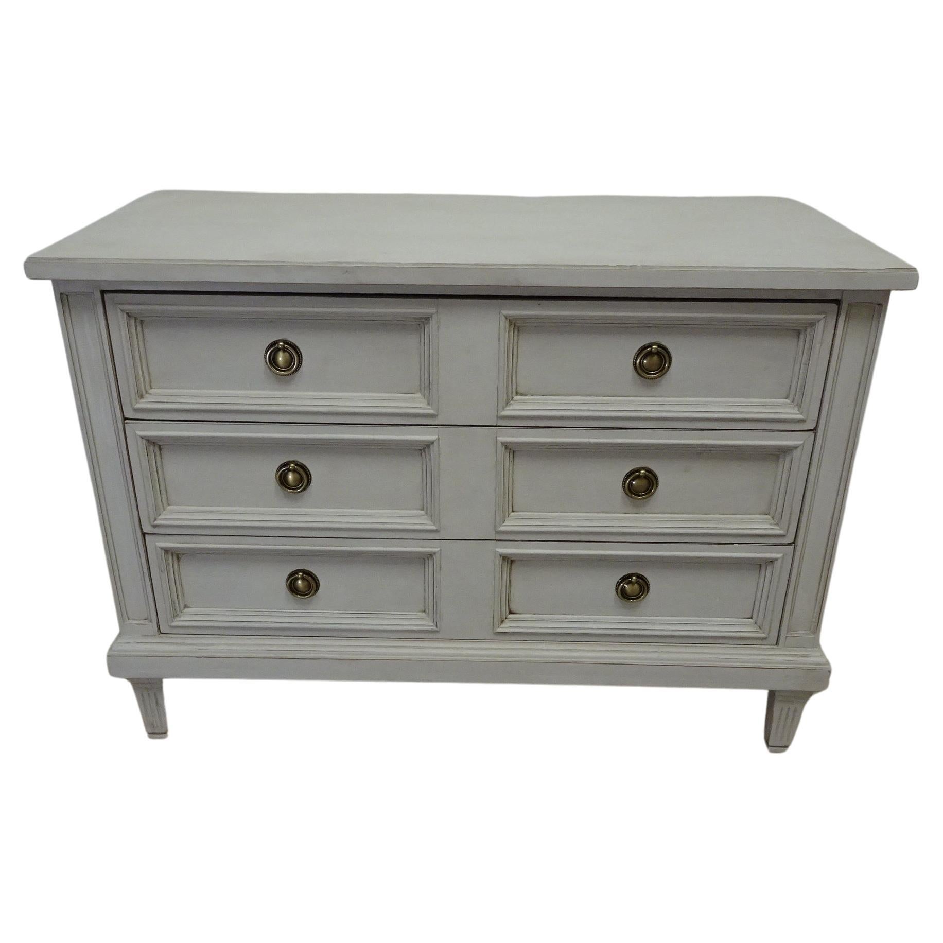 Gustavian Style Unique 3 Drawer Chest of Drawers  For Sale
