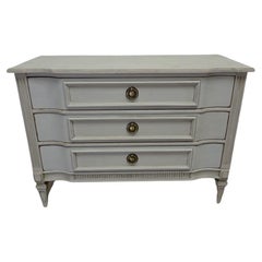Used Gustavian Style Unique 3 Drawer Chest of Drawers 