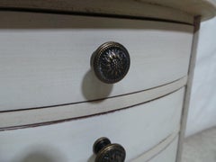 Gustavian Style Unique 3 Drawer Oval Nightstands