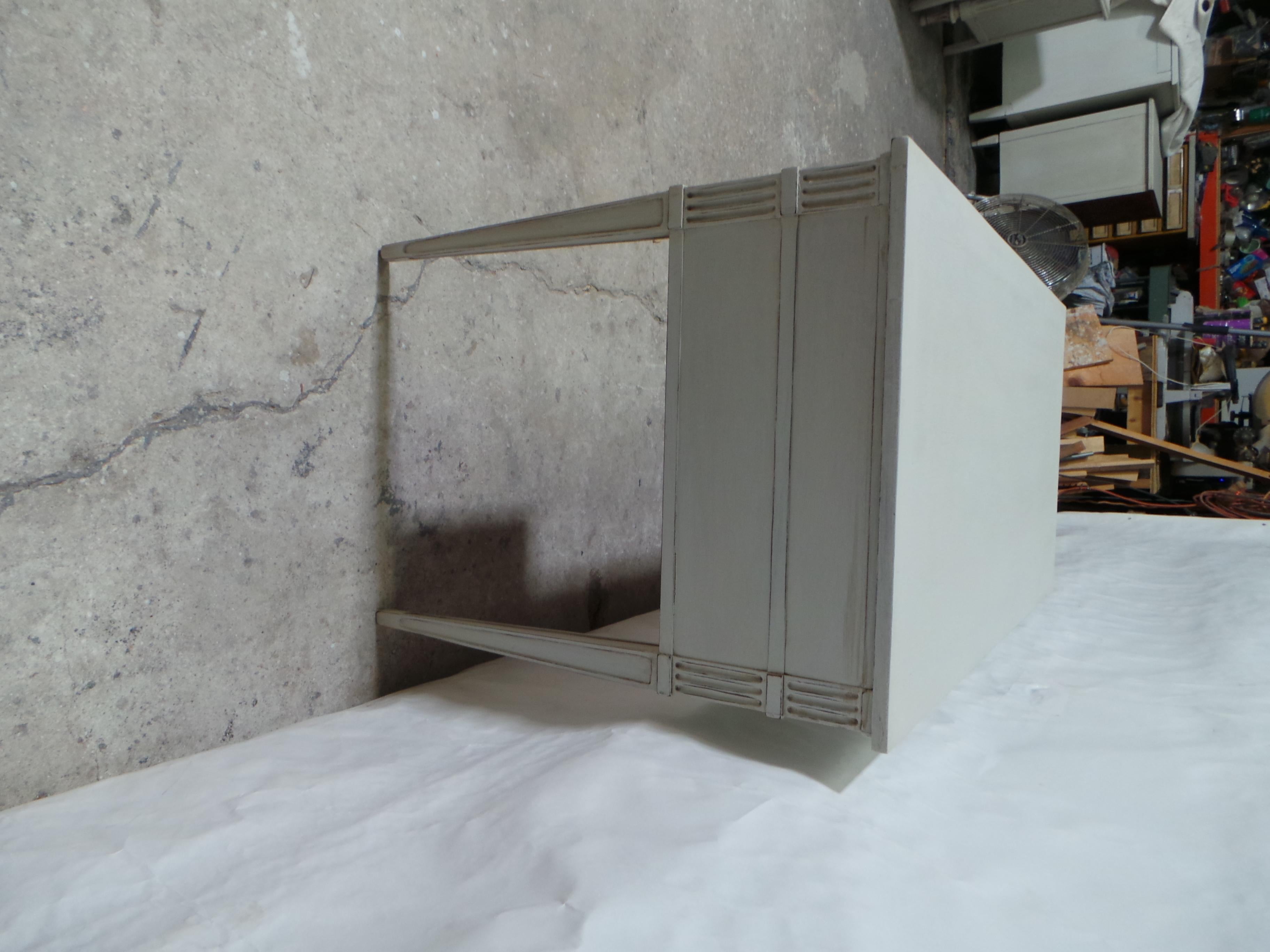Wood Gustavian Style Unique 5 Drawer Desk For Sale