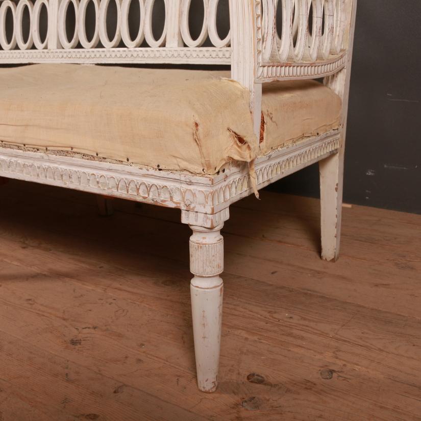 18th Century and Earlier Gustavian Swedish Carved Sofa