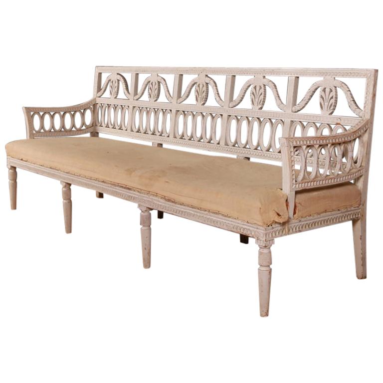 Gustavian Swedish Carved Sofa