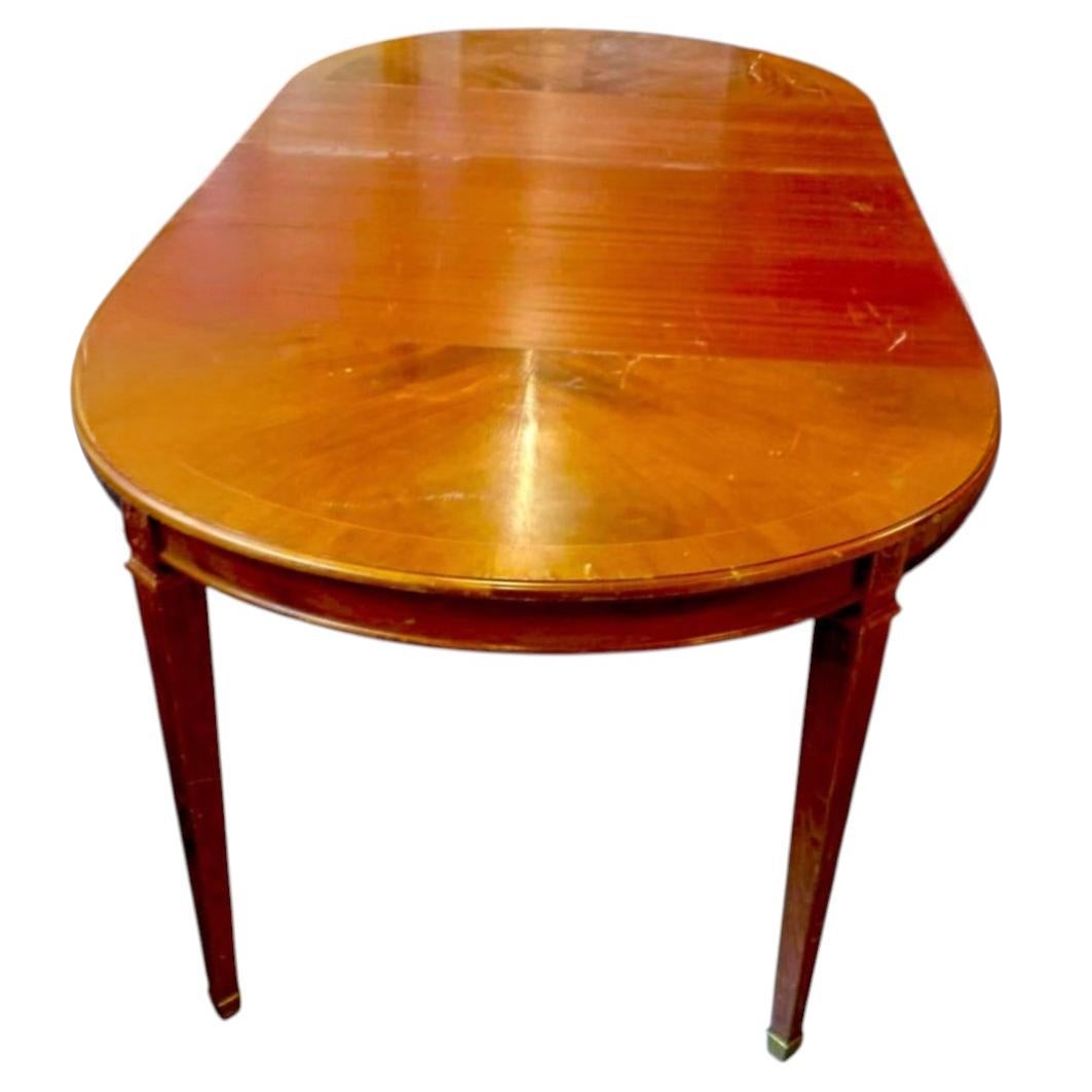 Gustavian Swedish Extendable Dining Table Golden Birch, Early 20th C seats 8