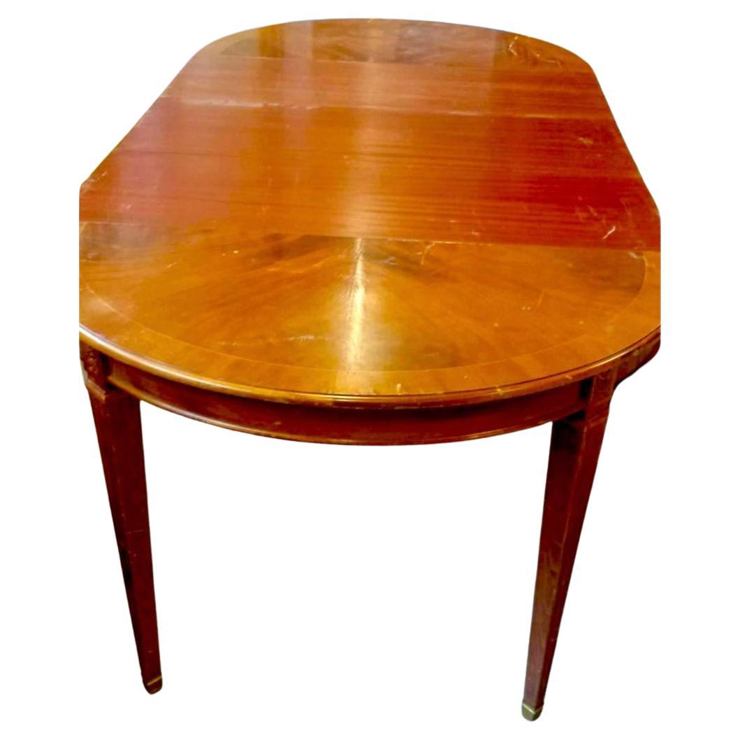 Gustavian Swedish Extendable Dining Table Golden Birch, Early 20th C seats 8 For Sale