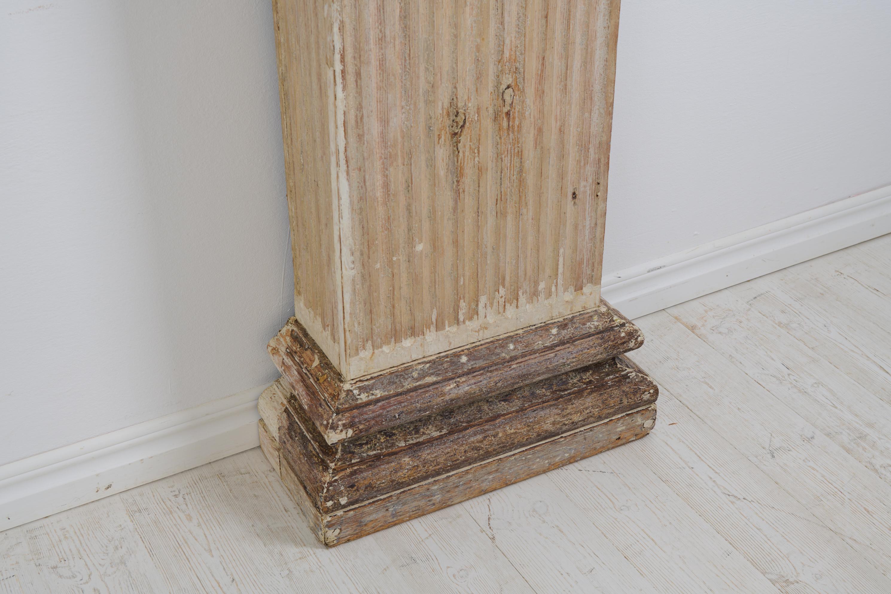 Gustavian Swedish Long Case Clock from the Late 1700s, Unusual Straight Shape For Sale 4